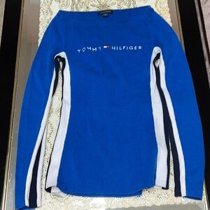 Tommy Hilfiger blue boat neck sweater